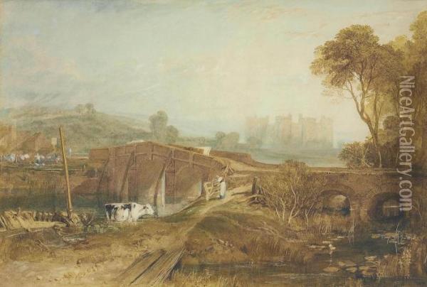 Bodiam Castle, Sussex Oil Painting - Joseph Mallord William Turner