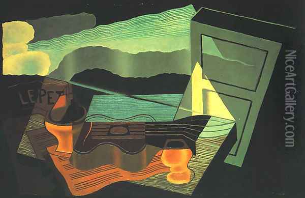 View across the Bay Oil Painting - Juan Gris