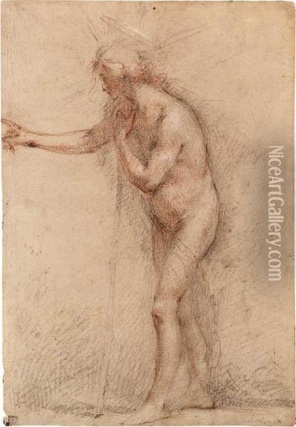 Christ In Limbo Oil Painting - Francesco Montelaticci, Cecco Bravo