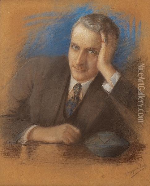 Portrait Of A Man Oil Painting - Kleoniki Aspriotou