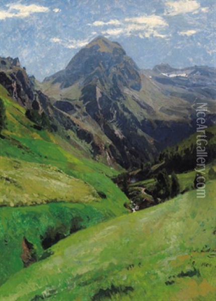 Im Hochgebirge Oil Painting - Carl Julius E. Ludwig