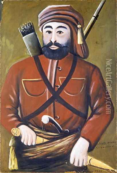 Portrait of Georgi Saakadze, 1913 Oil Painting - Niko Pirosmanashvili