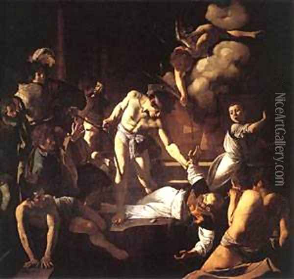 The Martyrdom of St Matthew Oil Painting - Michelangelo Merisi Da Caravaggio