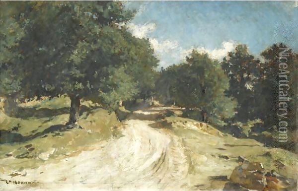 Chemin En Foret De Fontainebleau Oil Painting - Bonnat Leon