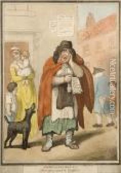 A Set Of Eight 'cries Of London' Oil Painting - Thomas Rowlandson