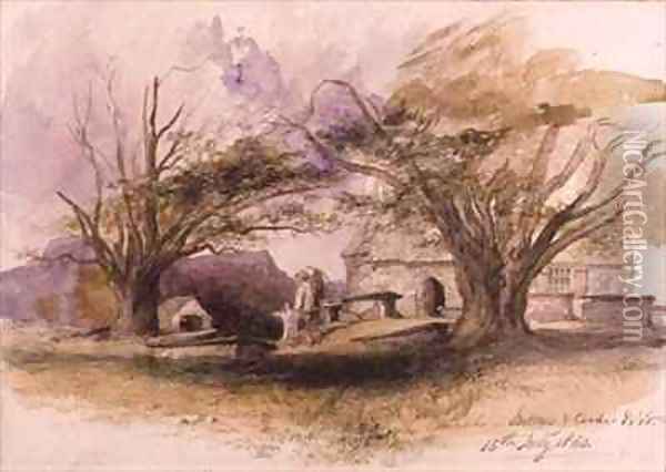Churchyard at Bettws y Coed Oil Painting - Sir John Gilbert