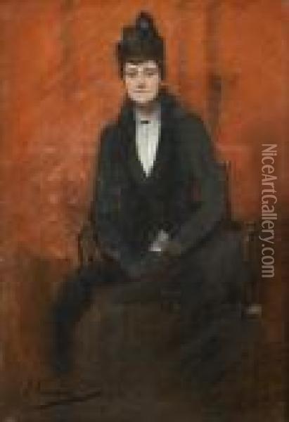 Portrait Of Helen Bell Oil Painting - John Lavery