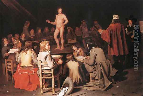 The Drawing Class 1656-58 Oil Painting - Michael Sweerts