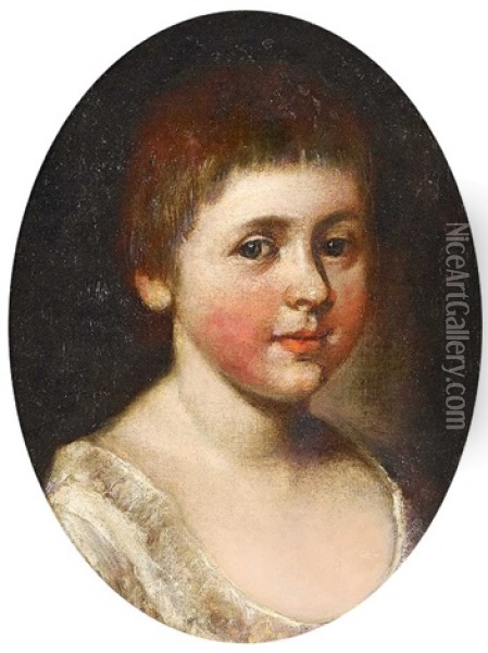 Kinderportrat Oil Painting - Johann Heinrich Ramberg