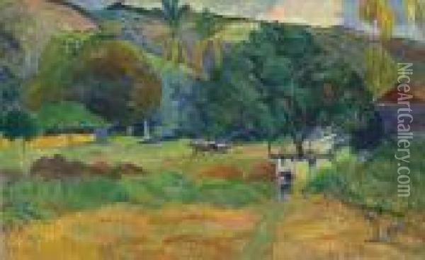 Le Vallon Oil Painting - Paul Gauguin
