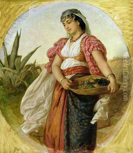 A Woman from Algiers Oil Painting - John Evan Hodgson