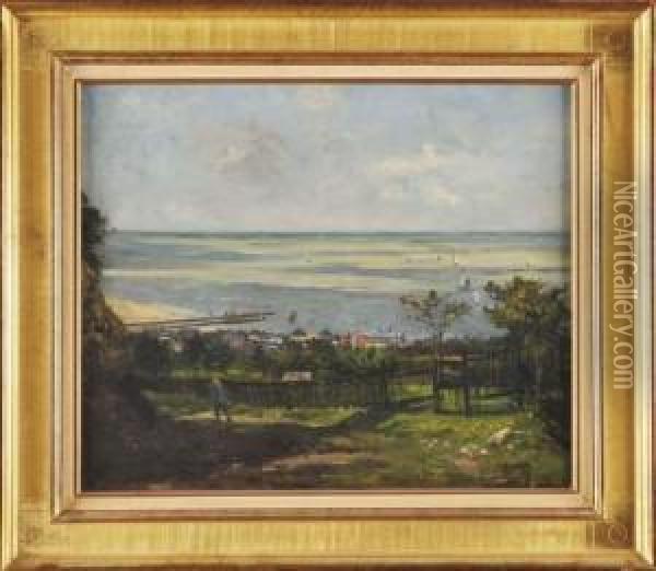 Ville Balneaire Normande Oil Painting - Henri Michel-Levy