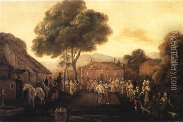 The Village Dance Oil Painting - William Sadler the Younger