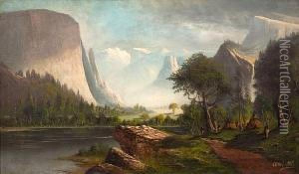 Gates Of The Yosemite Valley Oil Painting - John Joseph Englehardt