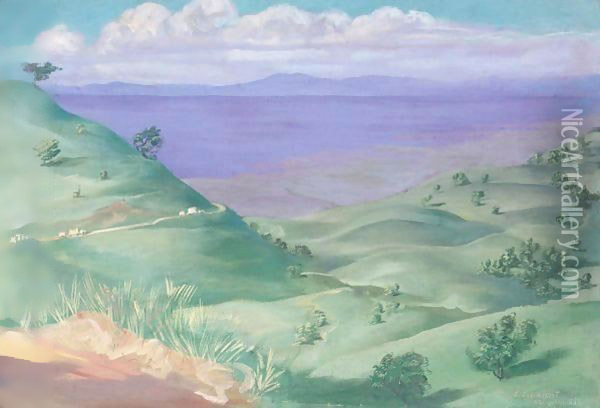 Lake Albert, Africa, 1925 Oil Painting - Alexander Evgenievich Yakovlev