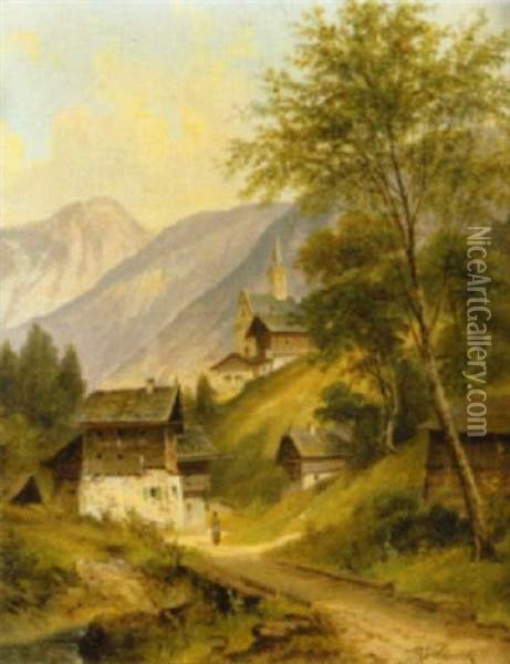Ortschaft Kals Im Isartal Oil Painting - Raimund Volanek
