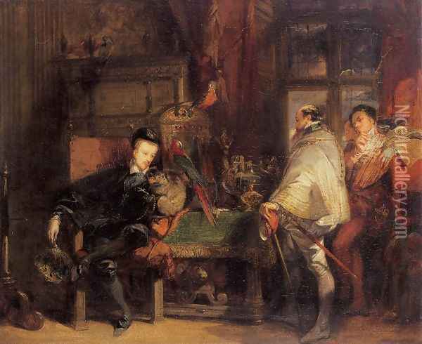 Henri III And The English Ambassador 1827-28 Oil Painting - Richard Parkes Bonington