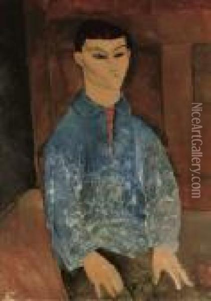 Moise Kisling Seduto Oil Painting - Amedeo Modigliani