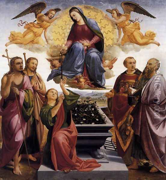 Assumption of the Virgin 1517-19 Oil Painting - Francesco Granacci
