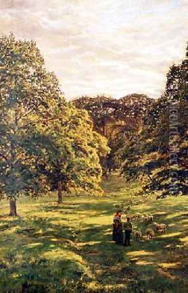 Meadow Scene Oil Painting - John William Buxton Knight