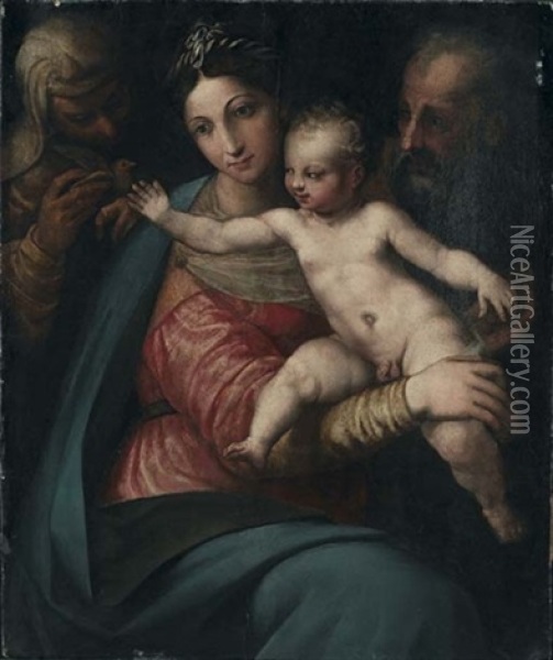 Sacra Famiglia Oil Painting -  Perino del Vaga