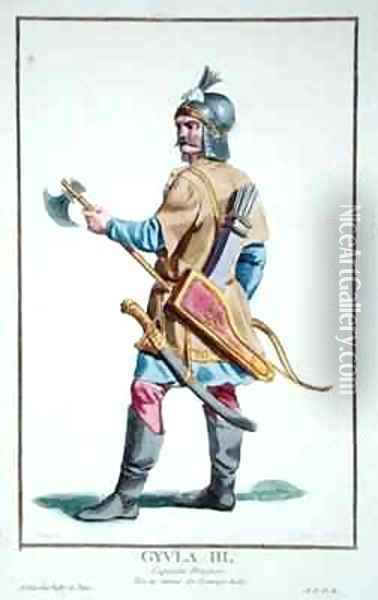 Gyula III from Receuil des Estampes Representant les Rangs et les Dignites suivant le Costume de toutes les Nations existantes Oil Painting - Pierre Duflos