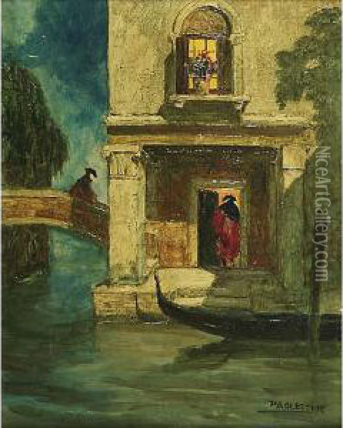 Scorcio Di Venezia Oil Painting - Rodolfo Paoletti