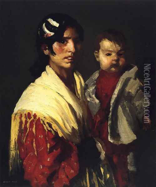 Maria Y Consuelo (Gitana) Oil Painting - Robert Henri
