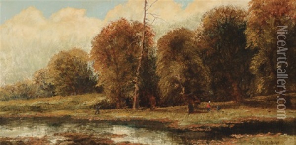 In The Sunny Woods Oil Painting - Thomas Sewell Robins
