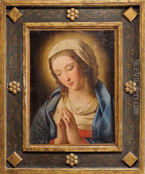 Vierge Aux Mains Jointes Oil Painting - Giovanni Battista Salvi