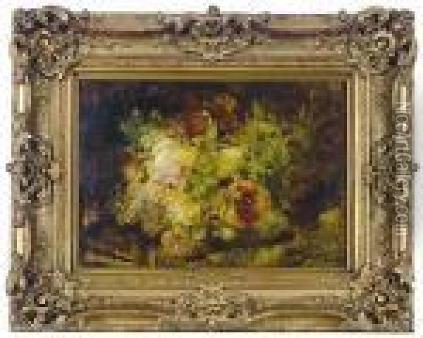 Still Life Of A Bunch Of Flowers Oil Painting - Georges Jeannin