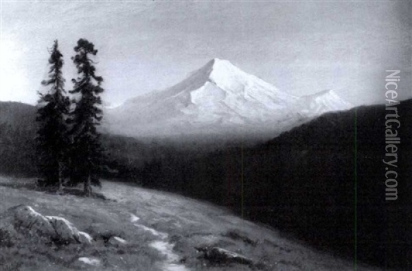 View Of Mt. Lassen Oil Painting - Thomas Hill