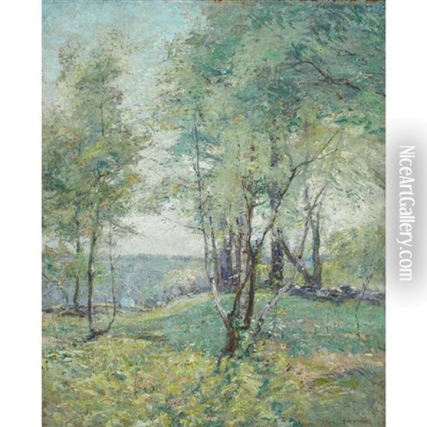 A May Morning Oil Painting - Frank Alfred Bicknell