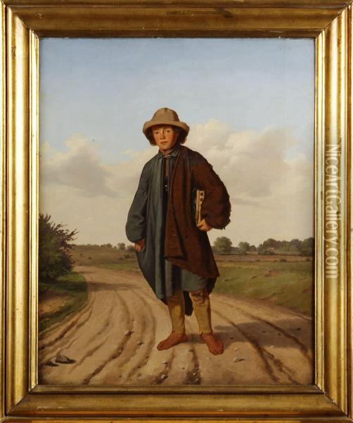 Rattfangaren Oil Painting - Johannes Jensen