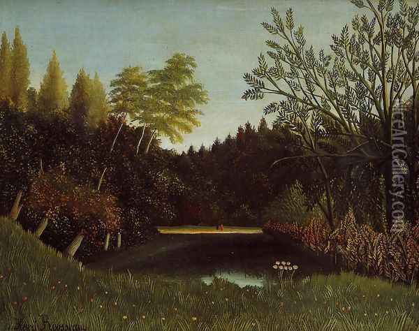 View of the Bois de Boulogne Oil Painting - Henri Julien Rousseau