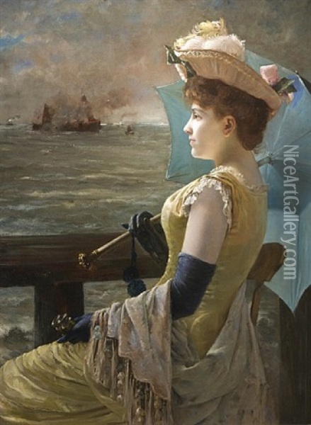 The Young Sailor Oil Painting - Alfred Stevens