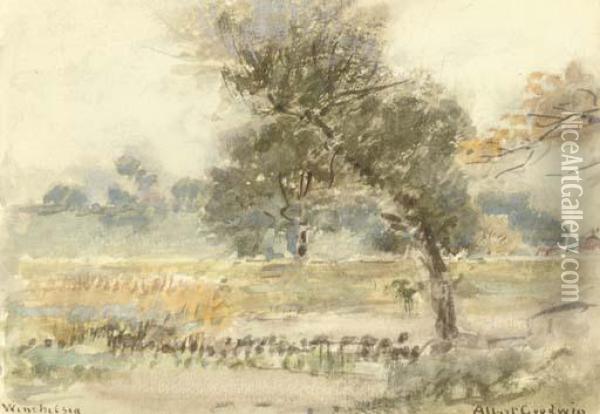 Winchelsea Oil Painting - Albert Goodwin