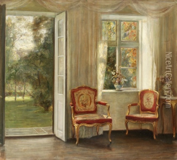 Salong I Varljus Oil Painting - Carl Vilhelm Holsoe