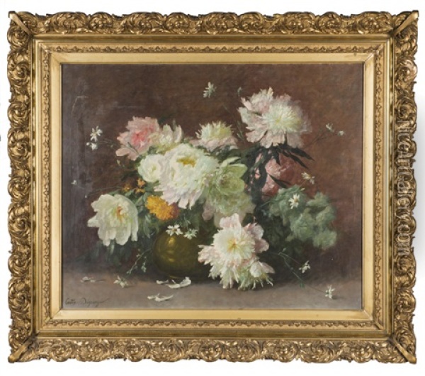 Bouquet De Pivoine Oil Painting - Adolphe Louis (Napolean) Castex-Degrange