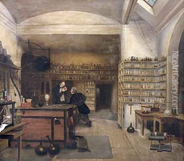 Michael Faraday 1791-1867 Oil Painting - Harriet Jane Moore