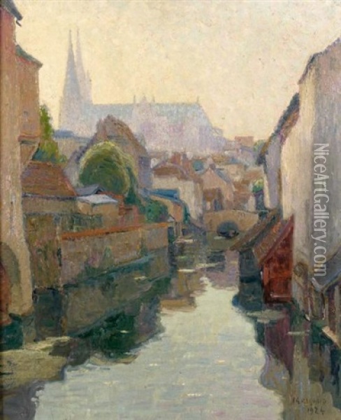 Soir, Chartres Oil Painting - Pierre Gaston Rigaud