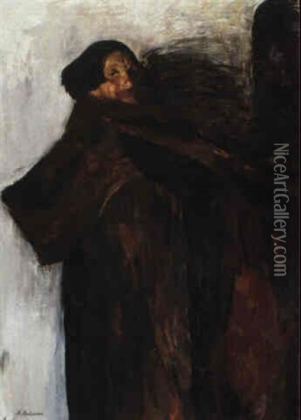 Portrait Of Andrei Ivanovich Malavin, The Artist's Father Oil Painting - Filip Malyavin