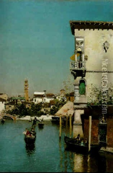 Camello Palace In August, Venice Oil Painting - Martin Rico y Ortega