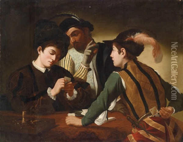 Die Falschspieler I Bari Oil Painting -  Caravaggio
