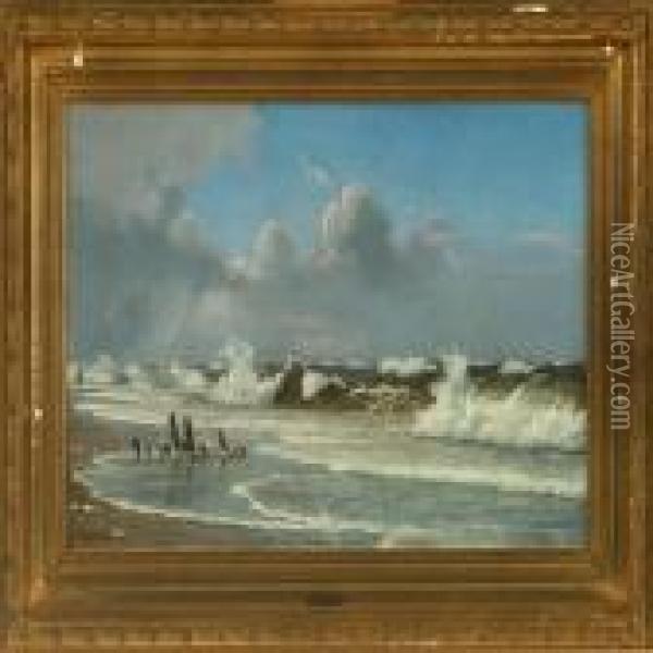 Seascape Oil Painting - Christian Vigilius Blache