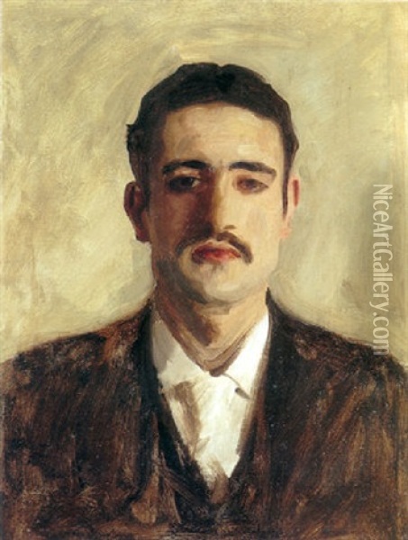 Portrait Of A Man (nicola D'inverno?) Oil Painting - John Singer Sargent