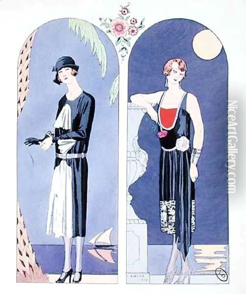 Day and Night Oil Painting - Georges Barbier