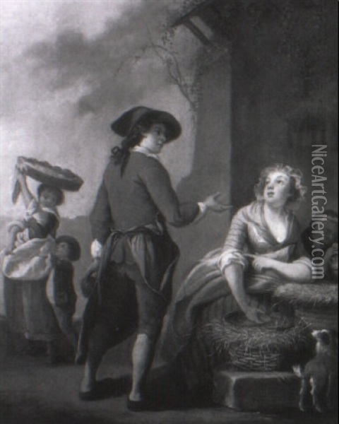 La Marchande D'huitres Oil Painting - Jean-Baptiste Charpentier the Elder