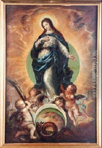 Inmaculada Oil Painting - Francisco Camilo