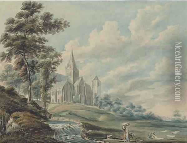 Glasgow Cathedral from the north-east Oil Painting - Edward Dayes